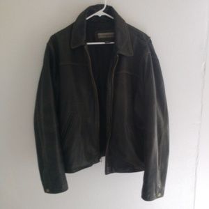 Authentic Leather Jacket, Mens medium,